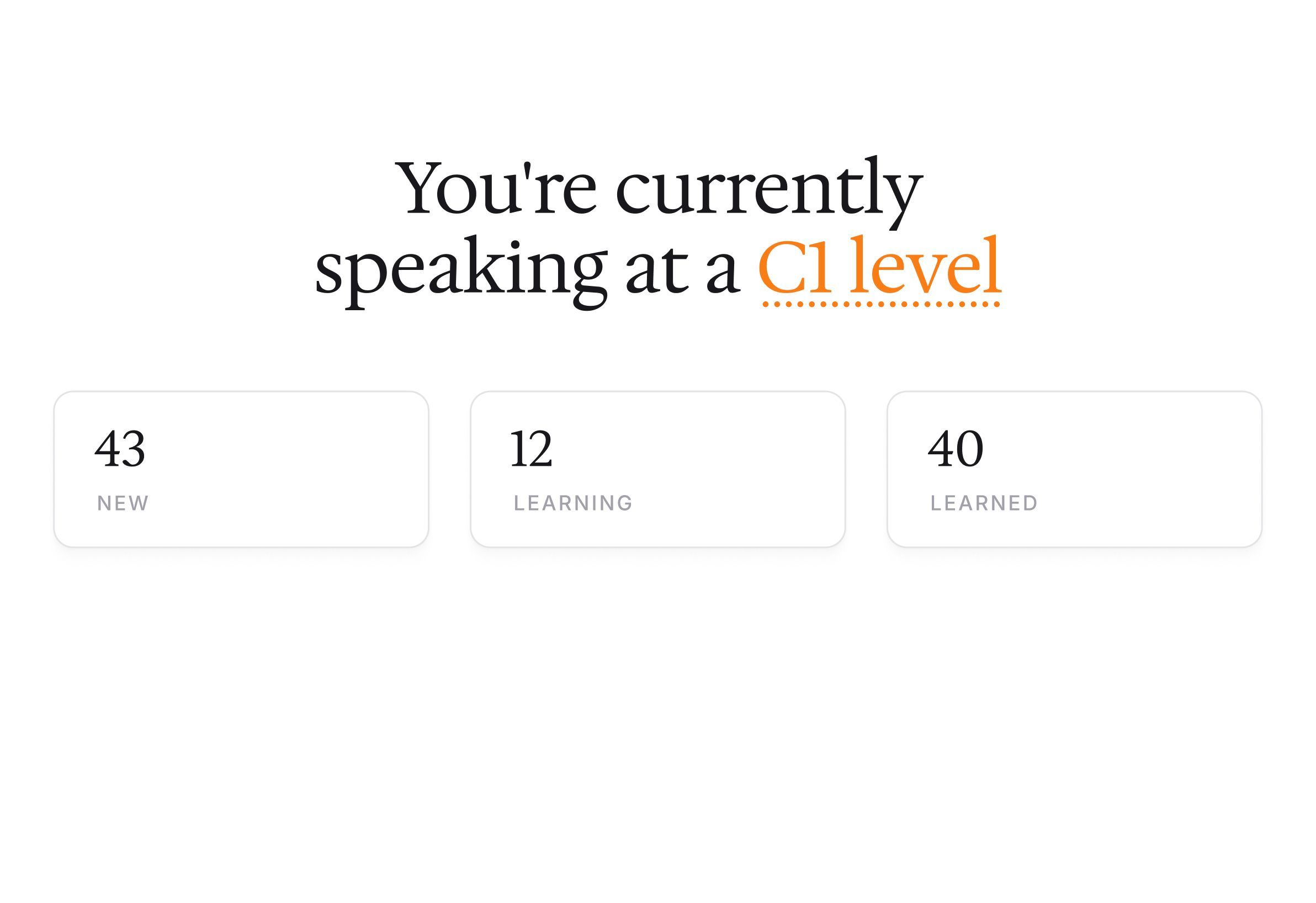 Proficiency screenshot